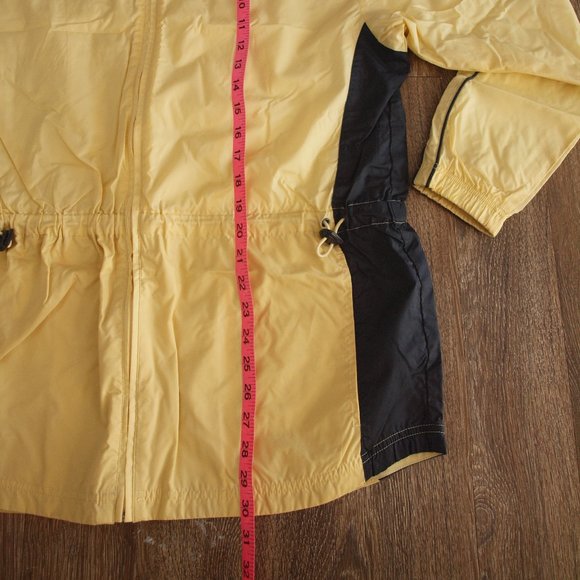 Nike Coat Women's Medium Yellow Windbreaker Vintage Full Zip Light Weight - Picture 8 of 11